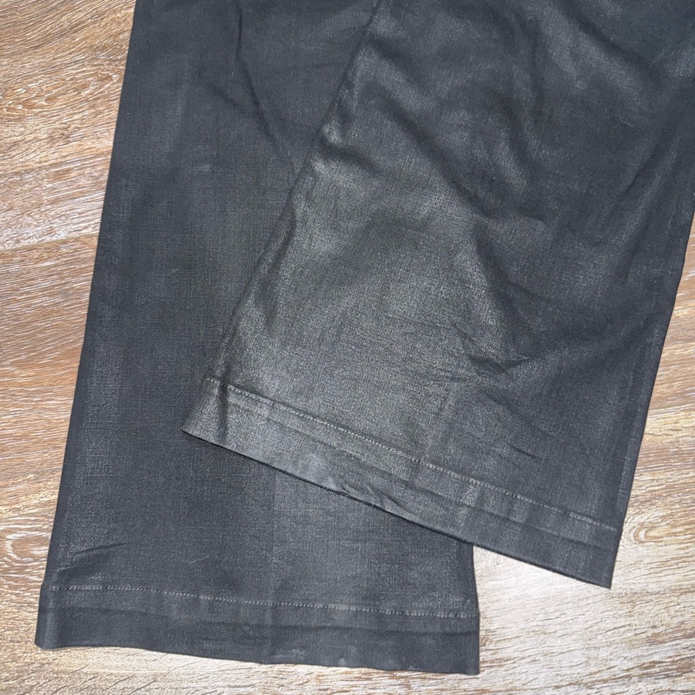 For All Mankind Womens High Rise Coated Slim Wide Leg Jeans Size 32 in Black🖤 - Picture 6 of 11